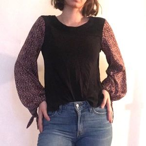 Silk Puff Sleeve Blouse
